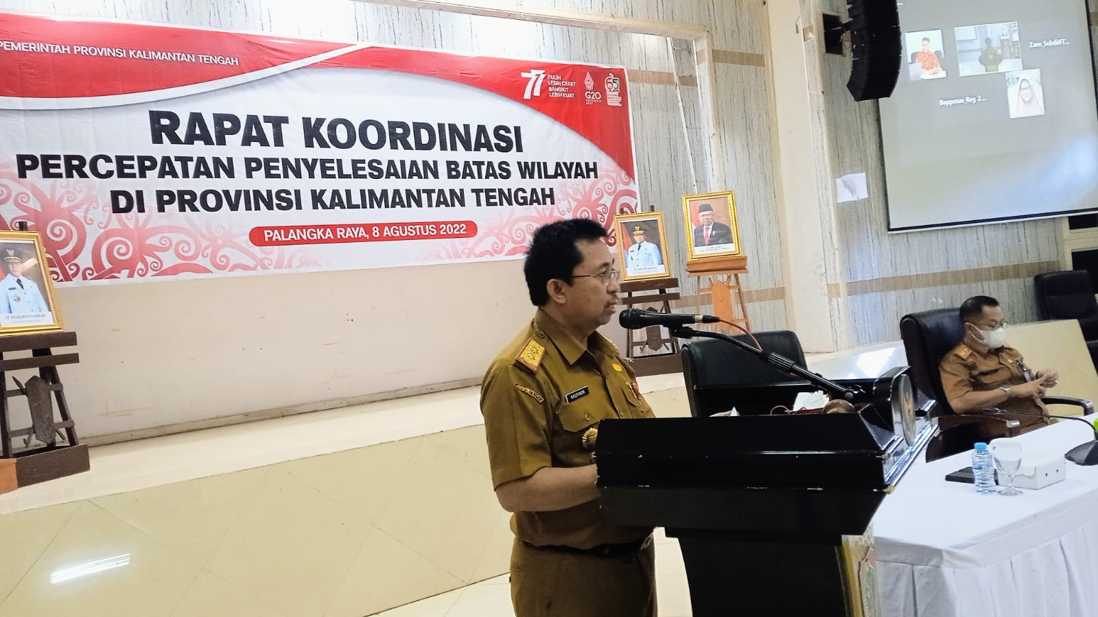 Rakor Percepatan Penyelesaian Batas Wilayah Di Provinsi Kalimantan Tengah 