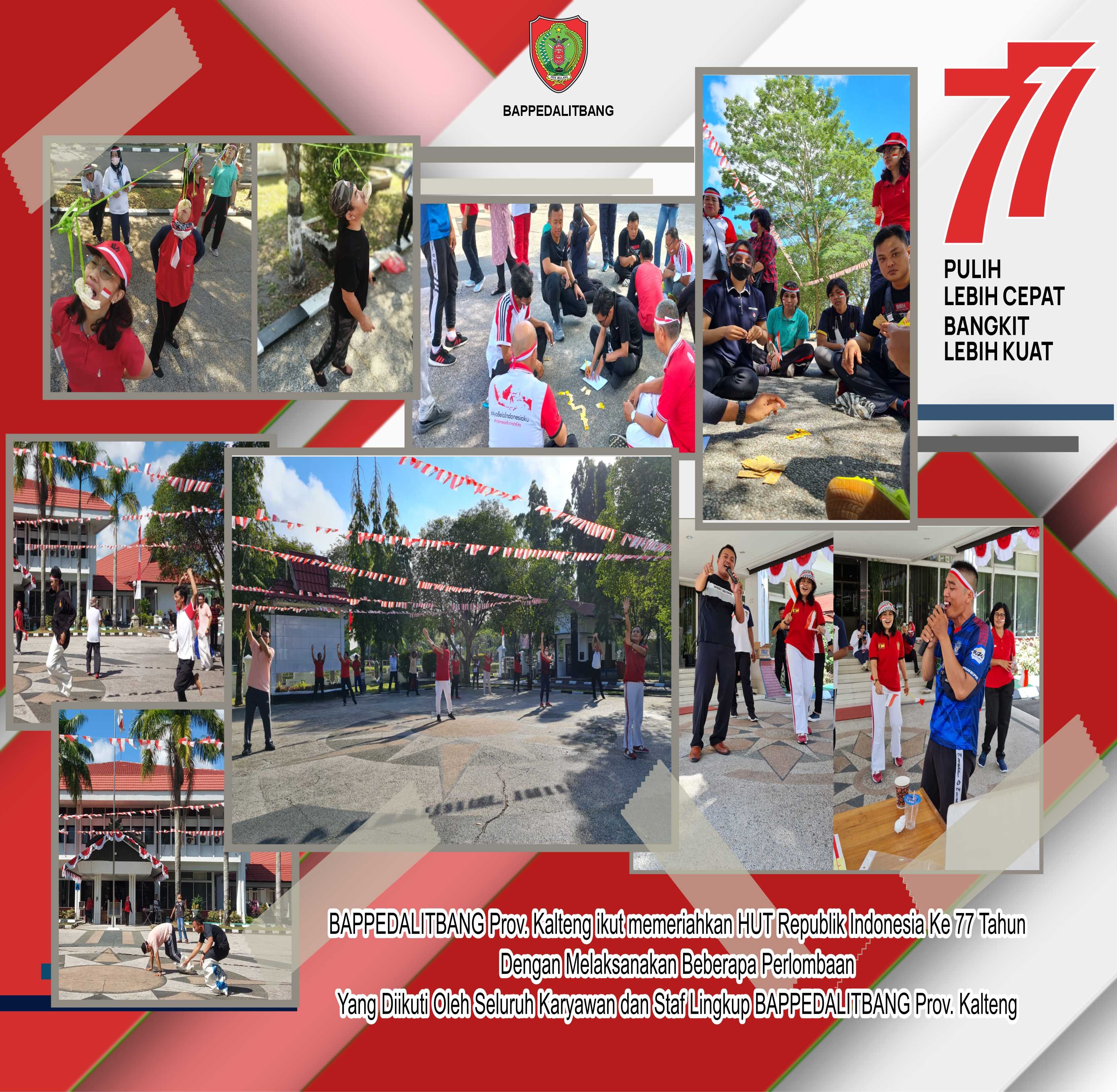 Semarakkan HUT RI ke-77, BAPPEDALITBANG Prov. Kalteng Gelar Lomba 17-an
